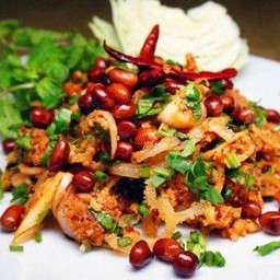 ไทยกรุงเก่า อุบล ข้าวคลุกกะปิ ยำแหนมคลุก เปาะเปี๊ยทอด(นายปอ)