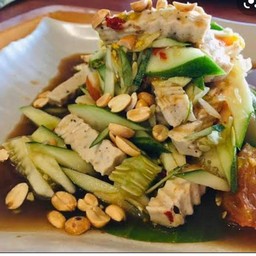 ตำแตงหมูยอปู(ปลาร้า)