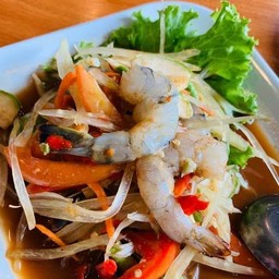 ตำกุ้งสด