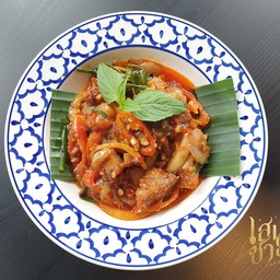 หมูกรอบผัดพริกเผา(กับข้าว)