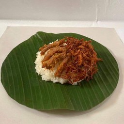 หมูแดงทอดกระเทียม+หมูฝอย