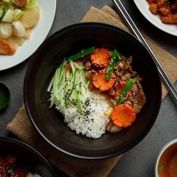 ข้าวหน้าหมูผัดซอสบุลโกกิ
