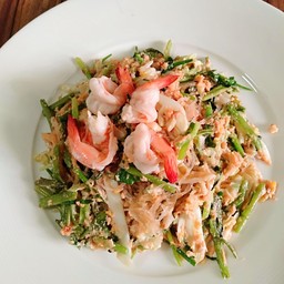 สุกี้กุ้งผัดแห้ง