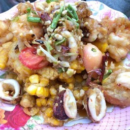 ตำข้าวโพดทอดทะเล