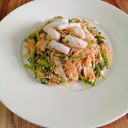 สุกี้ปลาหมึกผัดแห้ง