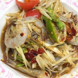 ตำกุ้งสด