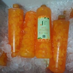 น้ำส้มคั้นสดแท้ มีเนื้อส้ม พรีเมี่ยม ขนาด 1000ml. ขวดใหญ่ 4 ขวด