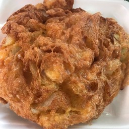 ไข่เจียวกุ้งสับ ราดข้าว