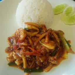 ผัดพริกเผา (ราดข้าว)