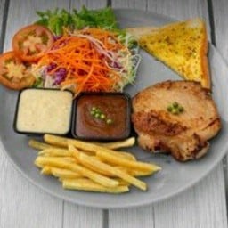 สเต็กหมูพริกไทยดำ