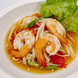 ตำกุ้งลวก