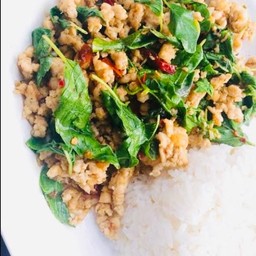 ข้าวกะเพราไก่สับ