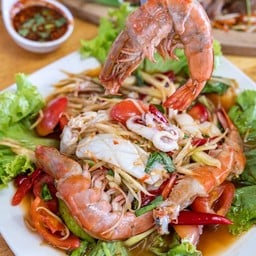 ตำทะเลรวมมิตร ใส่น้ำปลาร้าซิกเนเจอร์(ต้มสุก)หรือลูกค้า จะ ไม่ใส่ ปลาร้า ก้อได้ค่ะ