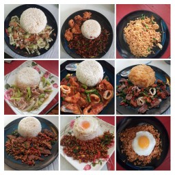 กระเพาหมูชิ้น