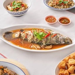 ปลากะพงนึ่งซีอิ๊ว