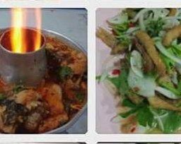ต้มยำหัวปลาเก๋าน้ำข้น+ยำปลาสลิดทอดกรอบ