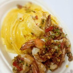 ข้าวไข่ข้น+กุ้งพริกเกลือ