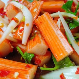 ยำวุ้นเส้นปูอัด