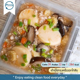 เต้าหู้ไข่ทรงเครื่องอกไก่สับ (284 Kcal)
