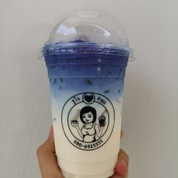 นมสดอัญชัน แก้วเล็ก