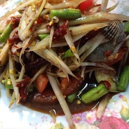 ตำหอยแครง-กุ้งสด