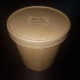 โจ๊กหมูเครื่องใน พร้อมรับประทาน กับถ้วยรักษ์โลกและช้อน