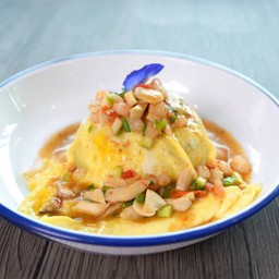 ข้าวไข่ข้นกุ้งพริกสด