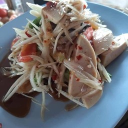 ตำปูปลาร้าหมูยอ