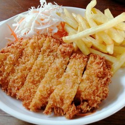 สเต็กหมูทอดชีส