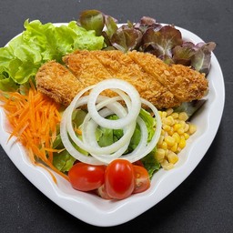 สลัดปลาทอด/ฟรีส้มตำไทย