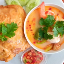 ชุดข้าวไข่เจียว+ต้มยำ (รวม) น้ำข้น