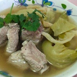 ต้มจีดผักกาดดองหมูสับ+หมูชิ้น+ข้าวไข่เจียว