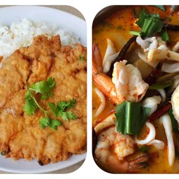 เซตข้าวไข่เจียวหมูสับ+ต้มยำรวมมิตร