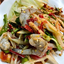 ตำปูปลาร้ากุ้งสด