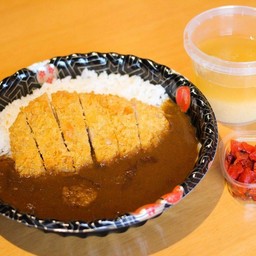 ข้าวแกงกะหรี่หมูทอด(ถาด)