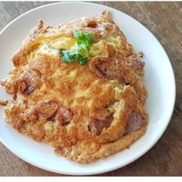 ข้าว ไข่เจียวแหนมหมู