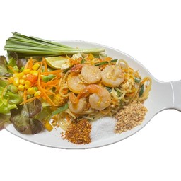 สปาเก็ตตี้ผัดไทยกุ้งสด