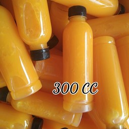 น้ำส้มคั้นสดใส่เนื้อส้มขนาด 300cc