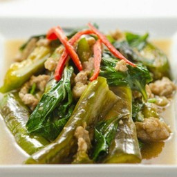 ผัดมะเขือยาวหมูสับ