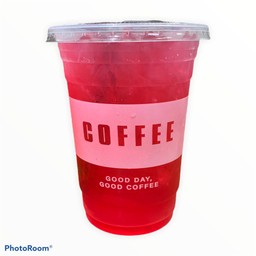 Red soda with lime