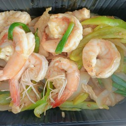 ผัดพริกหยวกกุ้ง