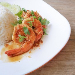 กุ้ง กระเทียม.