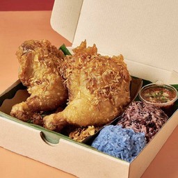 ไก่ทอดหาดใหญ่ 2 น่องใหญ่ เบิ่ม จุใจ (ทอดใหม่ประมาณ 20นาทีค่ะ)