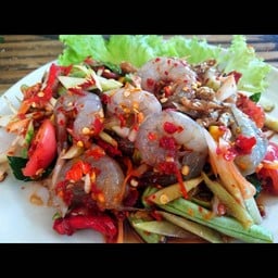 ตำกุ้งสด