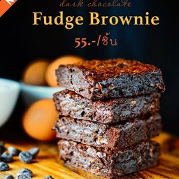 Dark chocolate fudge brownie