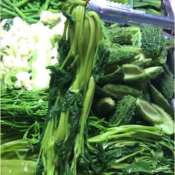 ผักบุ้งต้ม มัดละ15บาท