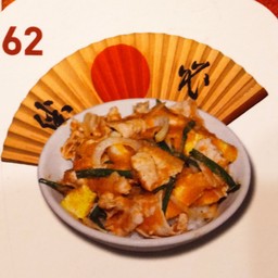 ข้าวหน้าหมูผัดซอส