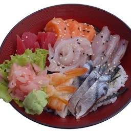 ข้าวหน้าปลาดิบรวม