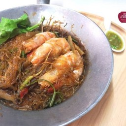 กุ้งขาวตัวใหญ่ อบวุ้นเส้น