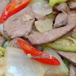 ข้าว ผัดพริกยวกตับหมู
